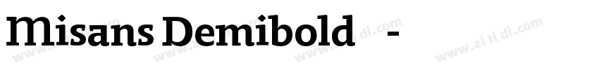 Misans Demibold 粗体字体转换